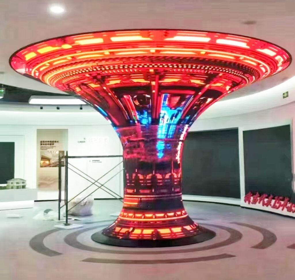 Curved LED display panel